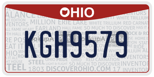 KGH9579  license plate in OH