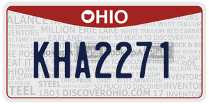 KHA2271 license plate in Ohio