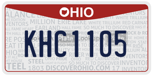 KHC1105  license plate in OH