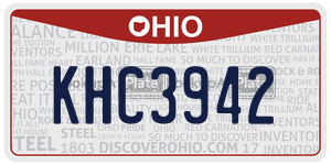 KHC3942  license plate in OH