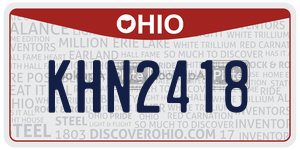 KHN2418 license plate in Ohio
