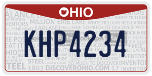 KHP4234 license plate in Ohio