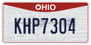 KHP7304 license plate in Ohio
