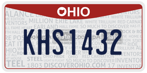 KHS1432  license plate in OH
