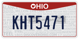 KHT5471  license plate in OH