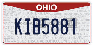 KIB5881 license plate in Ohio