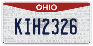 KIH2326  license plate in OH