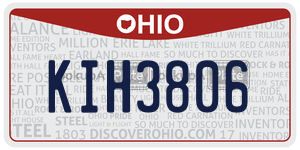 KIH3806  license plate in OH