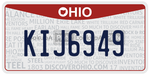 KIJ6949 license plate in Ohio