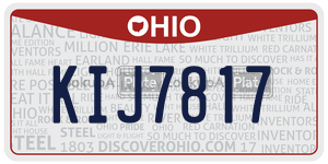 KIJ7817 license plate in Ohio