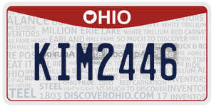 KIM2446 license plate in Ohio