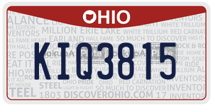 KIQ3815  license plate in OH