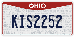 KIS2252  license plate in OH