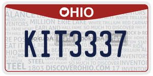 KIT3337  license plate in OH