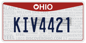 KIV4421  license plate in OH
