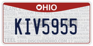 KIV5955 license plate in Ohio