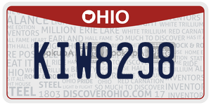 KIW8298 license plate in Ohio