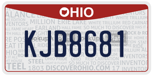 KJB8681 license plate in Ohio