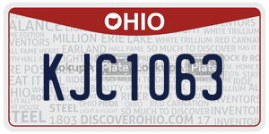 KJC1063 license plate in Ohio