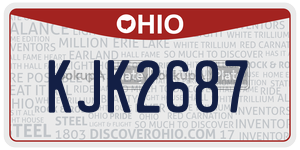 KJK2687 license plate in Ohio
