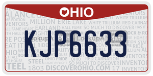 KJP6633 license plate in Ohio