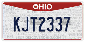 KJT2337  license plate in OH