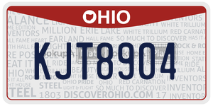 KJT8904  license plate in OH