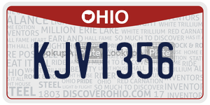 KJV1356 license plate in Ohio