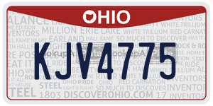 KJV4775  license plate in OH