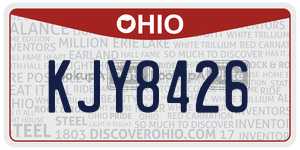 KJY8426 license plate in Ohio