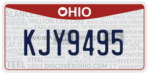 KJY9495  license plate in OH