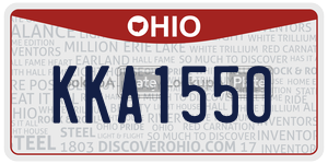 KKA1550  license plate in OH