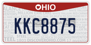 KKC8875  license plate in OH