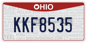 KKF8535 license plate in Ohio