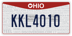 KKL4010 license plate in Ohio