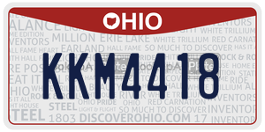 KKM4418  license plate in OH