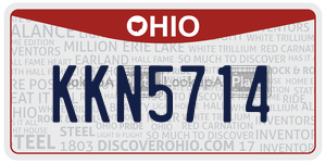 KKN5714  license plate in OH