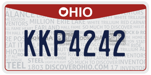 KKP4242  license plate in OH