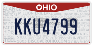 KKU4799 license plate in Ohio
