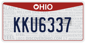 KKU6337  license plate in OH