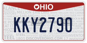KKY2790  license plate in OH