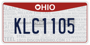 KLC1105  license plate in OH