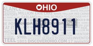 KLH8911  license plate in OH