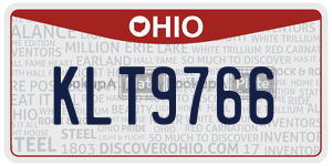 KLT9766  license plate in OH