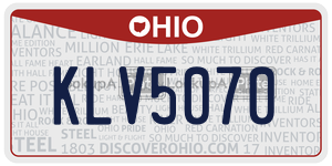 KLV5070 license plate in Ohio