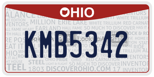 KMB5342  license plate in OH
