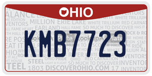 KMB7723 license plate in Ohio