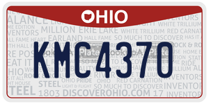 KMC4370 license plate in Ohio