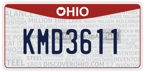 KMD3611  license plate in OH