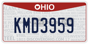 KMD3959  license plate in OH